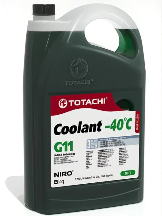 Антифриз NIRO COOLANT Green G11 -40°C готовый, 5кг