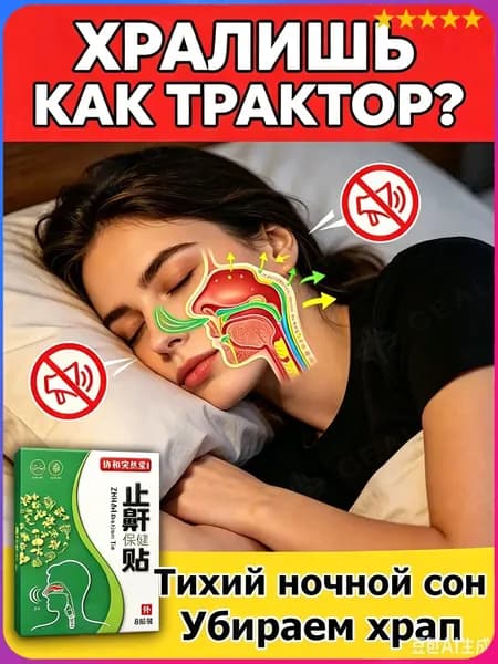 Пластырь-тейп против храпа для рта, носовое дыхание и здоровый сон без храпа