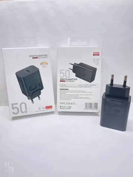 Сетевое зарядное устройство для Motorola Moto X50, USB-C, PD 18W, европейская вилка, черный