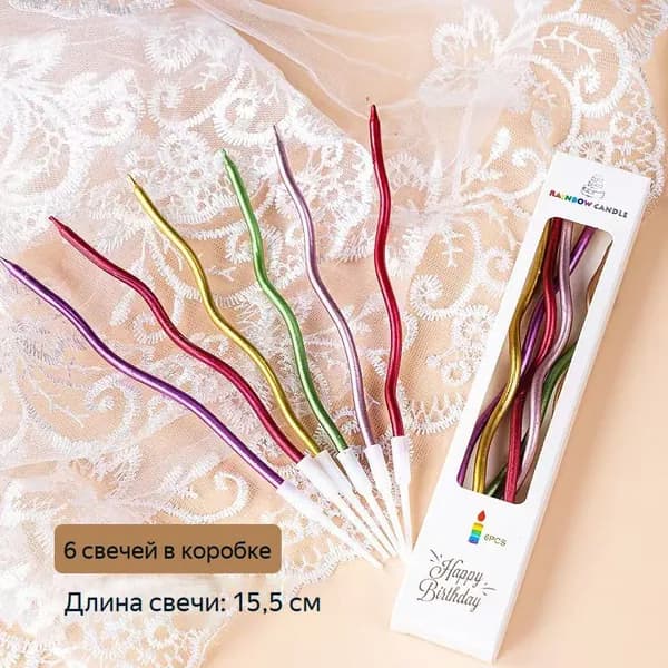 HXD Свечи для торта, 15.5 см, 1 шт
