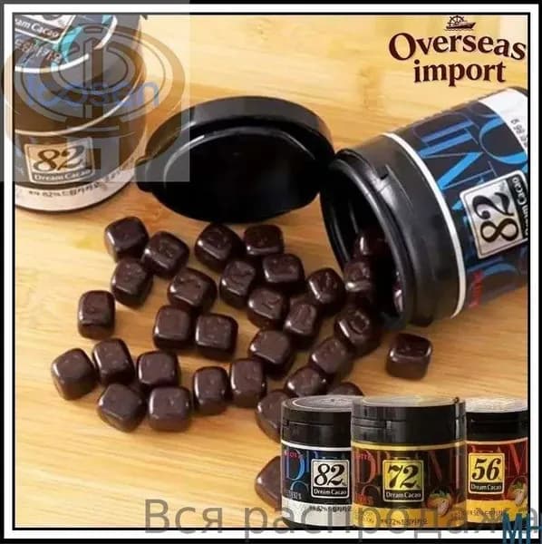 Горький Шоколад в кубиках ЛОТТЕ Дрим Какао 82% - 86 гр., LOTTE Dream Cacao, Корея