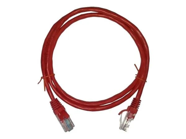 Патч-корд UTP4 cat 5e, ВС, LSZH, красный, литой коннектор, NETKO Optima, 1м