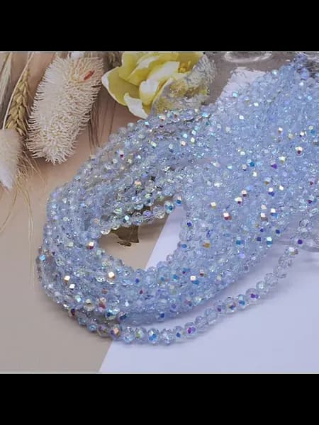 Бусины Rondelle хрустальные, 8 мм, фиолетовые, 64шт