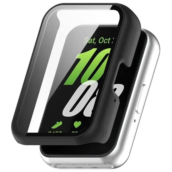 чехол для Samsung galaxy fit 3 Гладкий корпус жесткий PC fit3 полным покрытием Защитная пленка стекло SM-R390 Матовый футляр