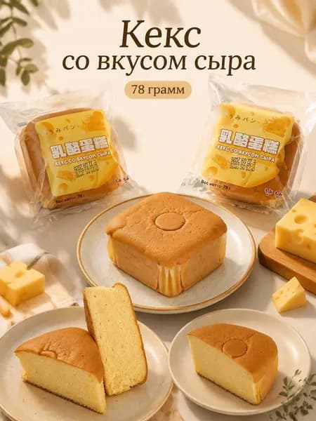 Кекс со вкусом сыра, 78гр., LEJINJI