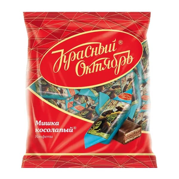 Конфеты шоколадные Красный Октябрь Мишка косолапый, с вафельной начинкой, 200 г
