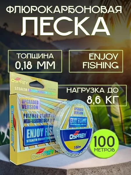 Леска для рыбалки флюрокарбон 0.18мм