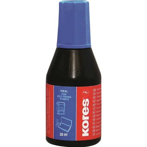 Краска штемпельная KORES синяя '71304 1 шт