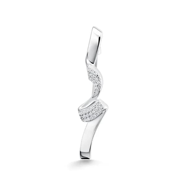 Серебряная брошь DIAMANT-ONLINE с фианитом 925 пробы