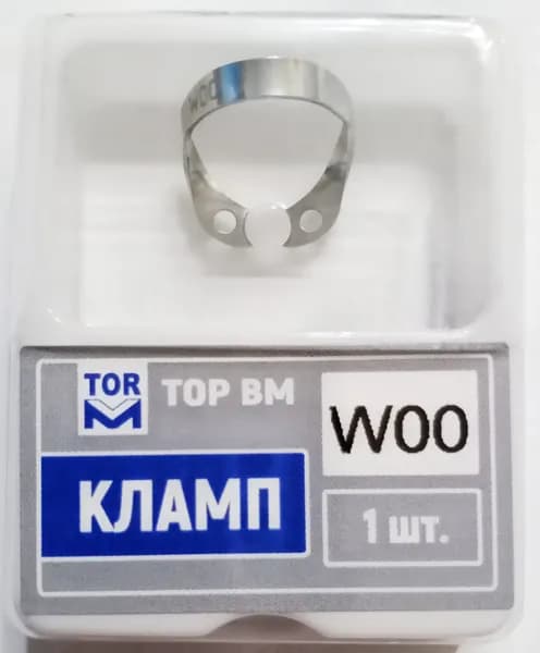 Кламп W00 "бабочка" без крыльев для фронтальных зубов.
