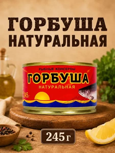 Горбуша натуральная Морские Традиции, 245 грамм
