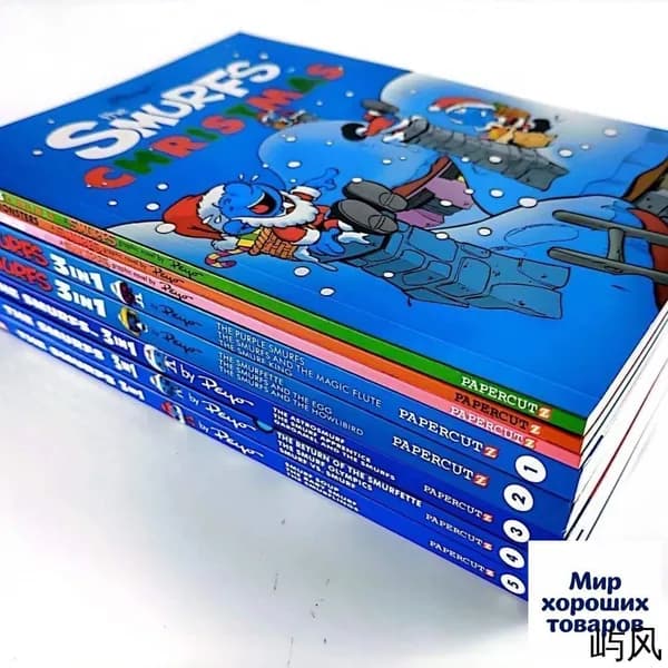8 Английских детских цветных комиксов "Смурфики" 1-15 The Smurfs