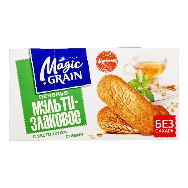 Печенье Magic Grain мультизлаковое с экстрактом Стевии 150 г
