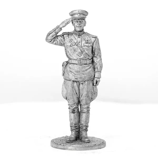 Гвардии капитан Красной Армии 1943-45 гг СССР - оловянный солдатик фигурка 54 мм B49