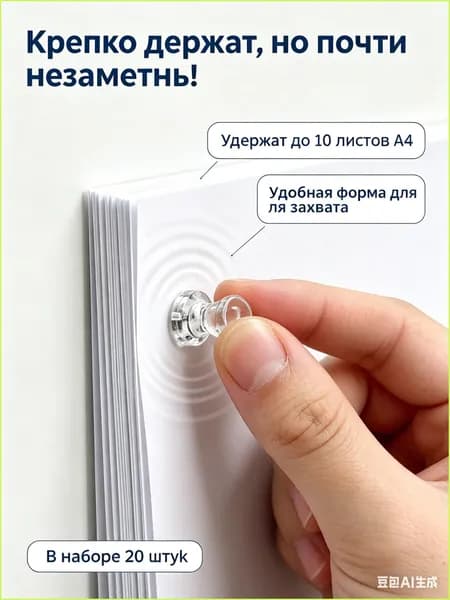 Магнитные кнопки для магнитных маркировочных досок, 11х17 мм, 20 штук, для офисных и бытовых холодильников