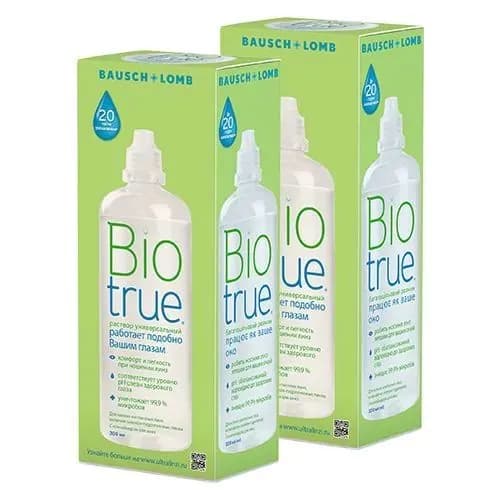 Раствор для линз Biotrue 300 ml 2 шт (срок годности январь 2027)