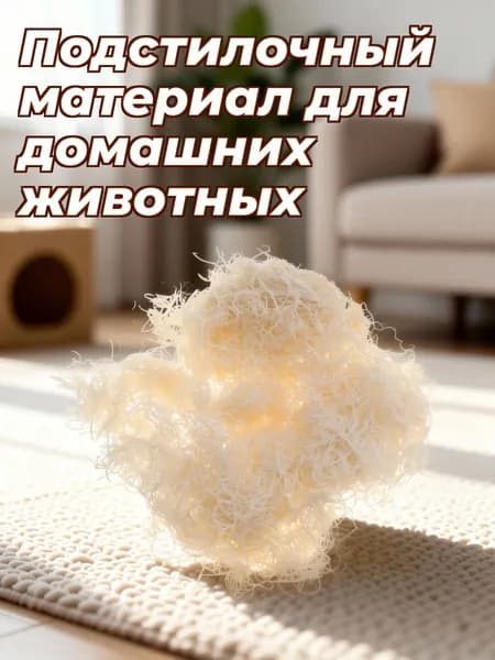 Древесный коврик из осиновой шерсти для птиц и рептилий, бежевый, 50 г для ухода за питомцами