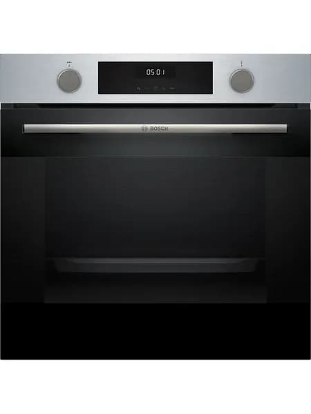 Духовой шкаф электрический Bosch HJA737BR0, 76 л, 3400 Вт, 7 режимов, 10 автопрограмм, гриль, конвекция, серебристый