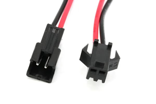 Кабель с разъемом JST SM 2.54мм 2pin 20см. (M+F) (папа + мама) 1 пара