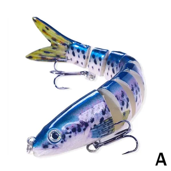 Воблер свимбейт (13.4cm) Тонущий бионический воблер 8 сегментов. Swimbait снасть для спиннинга. Рыбка для рыбалки