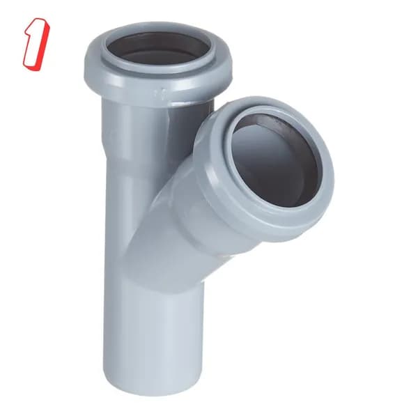 Тройник Valfex d40 мм 45 пластиковый для внутренней канализации, 0 кг, (набор из 1 шт)