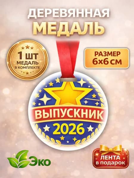 Медаль выпускник (1 штука) подарок