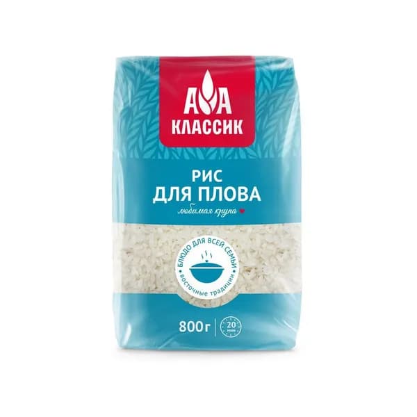 Агро-Альянс Классик Крупа Рис для плова, 800 г