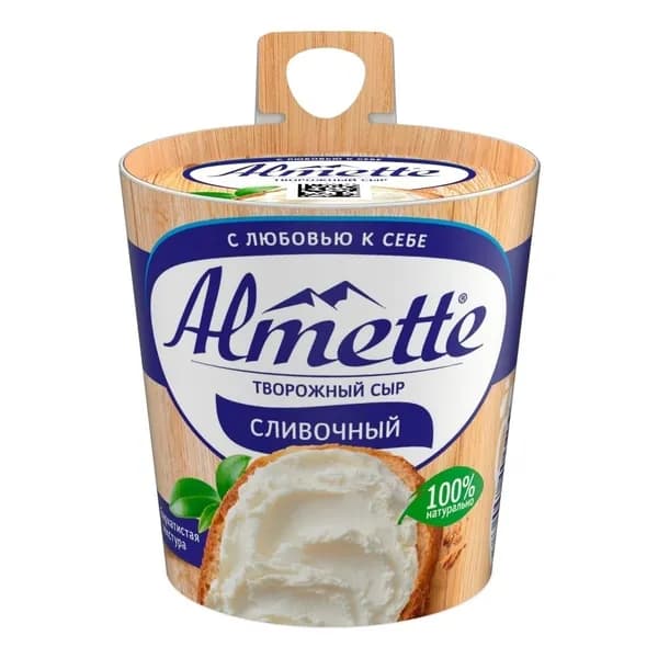 Сыр творожный Almette Сливочный 60% БЗМЖ 150 г