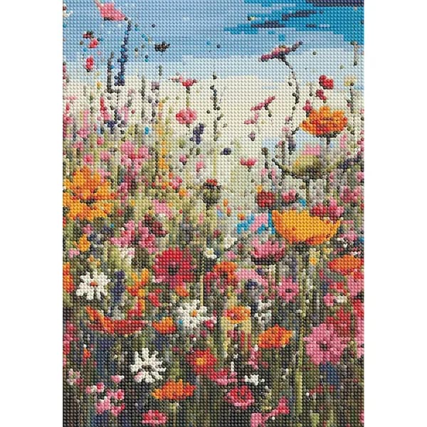 Диамантная картина Wild Blooms Цветы и растения 30 40 см, 5D, синтетические стразы, холст