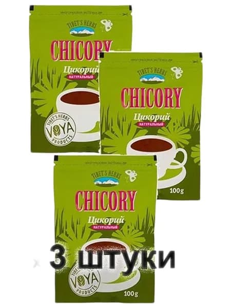 Цикорий TIBET'S HERBS 100% натуральный растворимый (Индия) 100 гр. х 3 шт.
