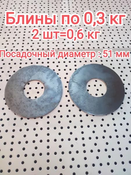 Диски для штанги, 0.3 кг