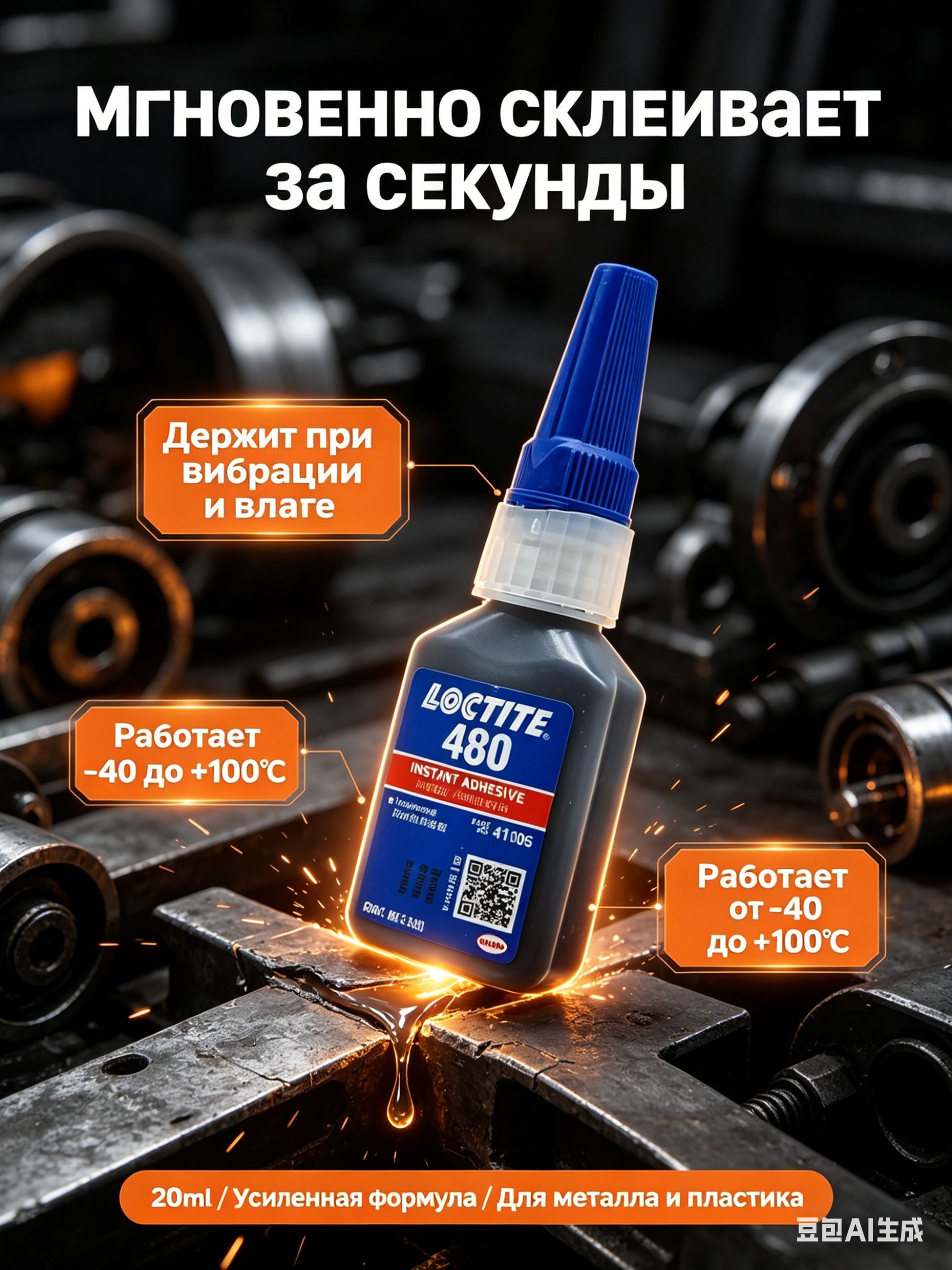 Клей автомобильный Готовый раствор, 20 мл, 1 шт.