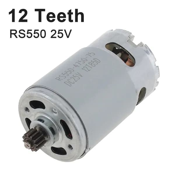 RS550 25V 20000 RPM DC Motor для электрической дрели / шуруповерта с двумя скоростями 12 зубьев и высоким крутящим моментом редуктора