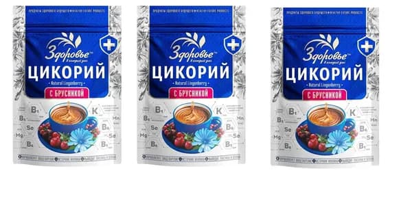 Здоровье Цикорий гранулированный с брусникой, 85г, 3шт