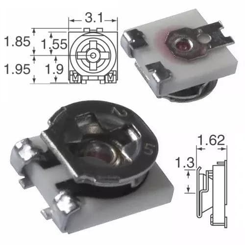 47 кОм Резистор подстроечный 3303W-3-473 (5шт)