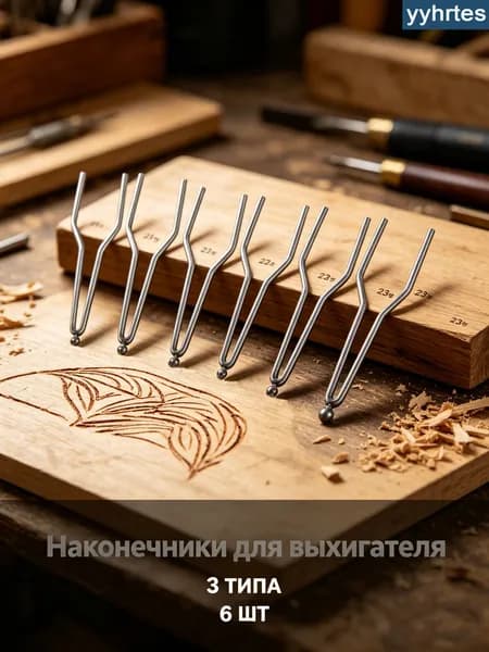 Насадки Для Выжигания Из Никель-Хромового Сплава Для Деревянных Изделий 6 Штук