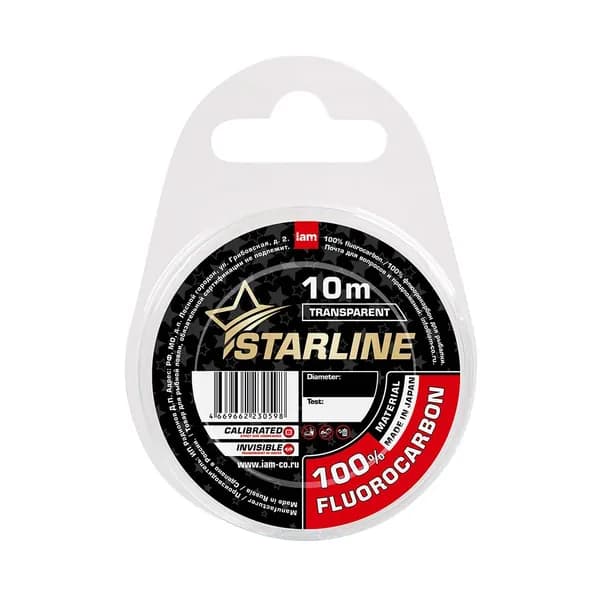 Леска для рыбалки STARLINE 10 м. 0,16 мм. / 1,70 кг. флюорокарбон
