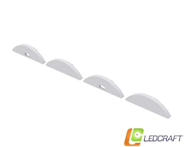 Заглушки 4 шт для профиля LC-LPP0636M16 пластиковые серые