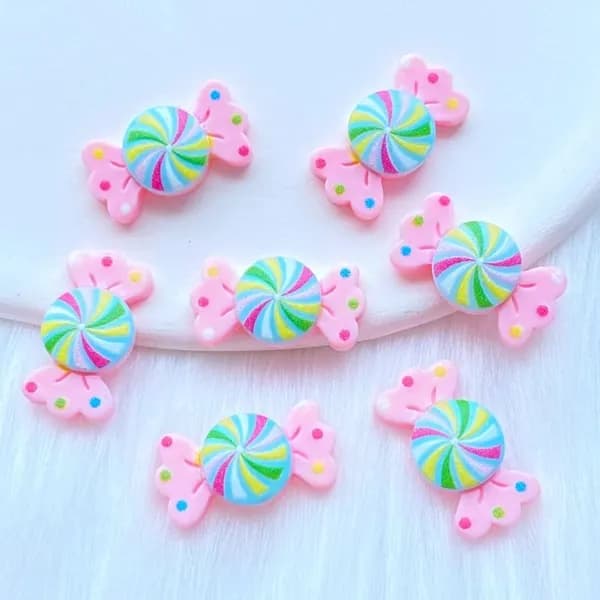 10pcs Милые леденцы / смола DIY Ювелирные украшения