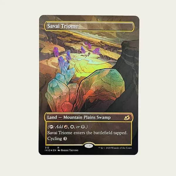 Магия сбора прокси-карт Высококачественные нефольговые Savai Triome IKO #312 foil