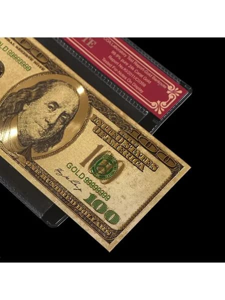 Золотая фольга валюта ПВХ корпус