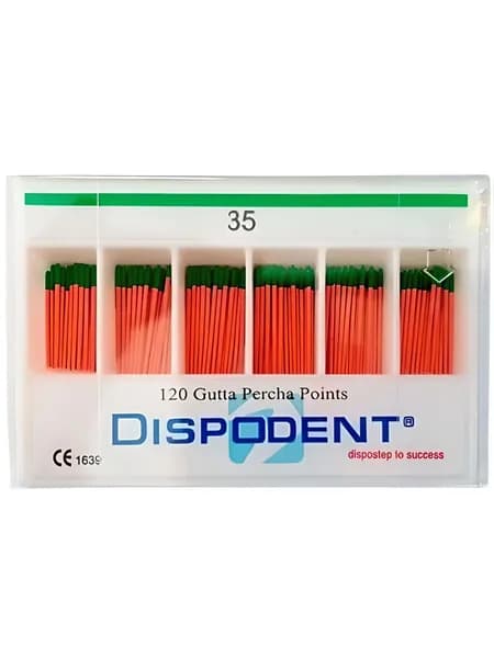 Штифты гуттаперчевые 02 №35, 120шт (Dispodent)
