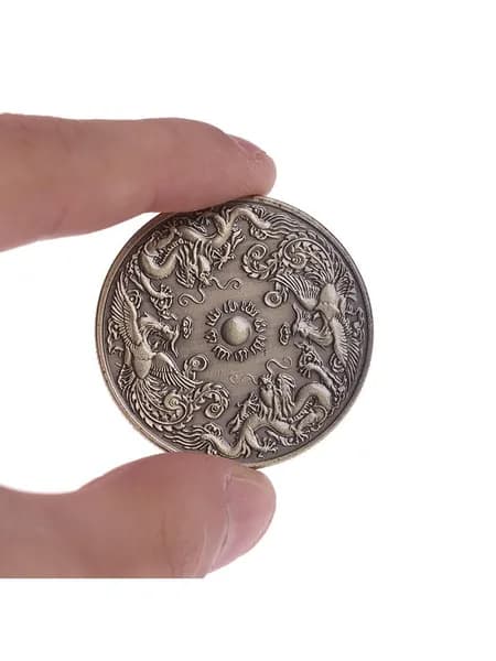 Старинная бронзовая памятная медаль рукоделия Longfeng