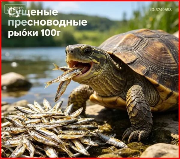 Сушёная рыбка 100 г универсальный корм для рептилий и грызунов