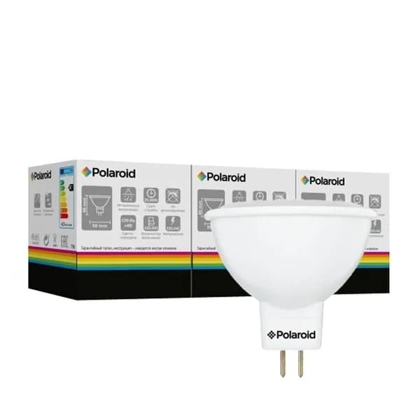 Светодиодная лампа Polaroid 220V MR16 6W 3000K GU5.3 450lm (3 шт.)