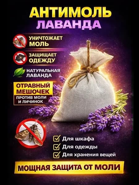 Средство от моли в шкаф, антимоль для шерсти