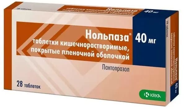 Нольпаза, таблетки покрыт. плен. об. 40 мг, 28 шт.