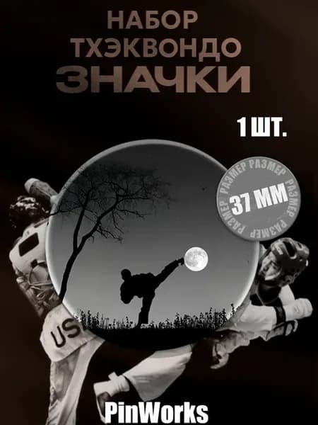 Значок Тхэквондо 37 мм