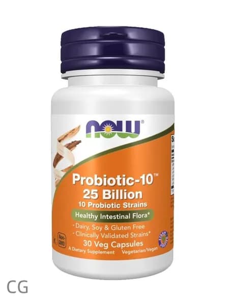 Пробиотики NOW Foods PROBIOTIC-10 25 BILLION, 30 вегетарианских капсул