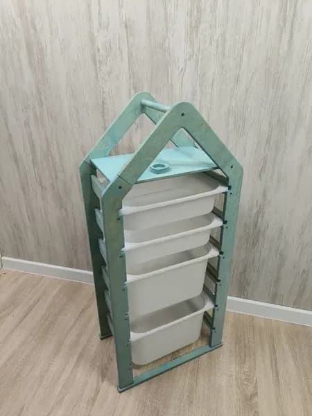 напольный детский с полкой розовый